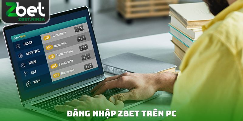 Đăng nhập ZBET trên PC